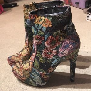 Floral booties